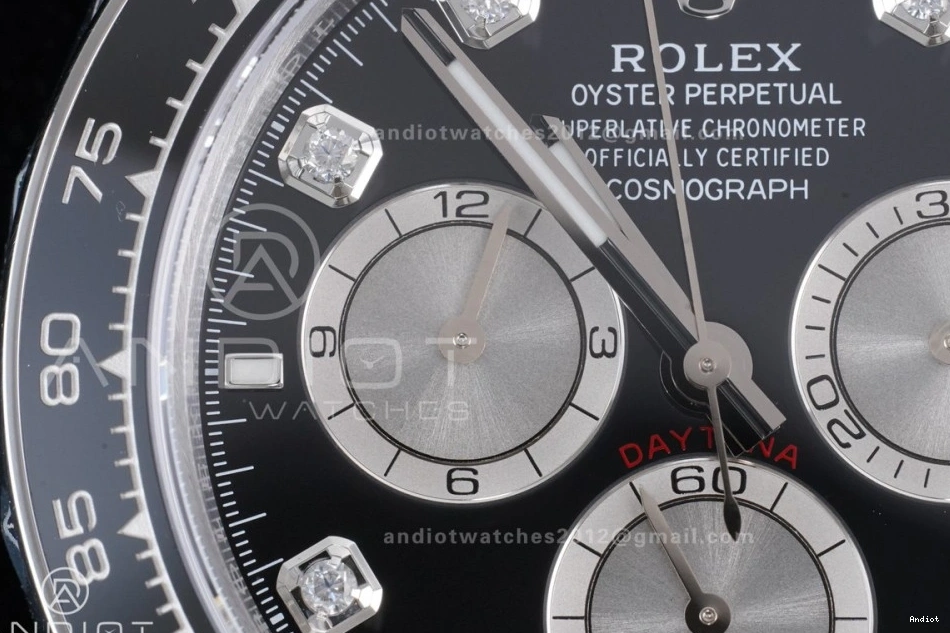 Oysterflex VS4131 (Weighted) Edition Silver Strap V2 VSF 126519 on 1:1 Daytona Black Best Dial Diamonds 0127